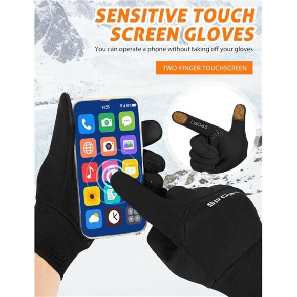 Winter Gloves Touchscreen Waterproof Windproof Cycling Running Cold Weather - Picture 3 of 7